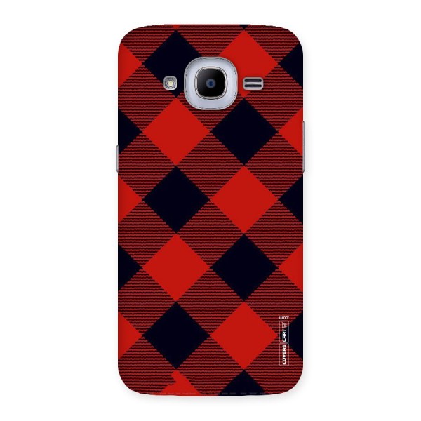 Red Diagonal Check Back Case for Samsung Galaxy J2 2016